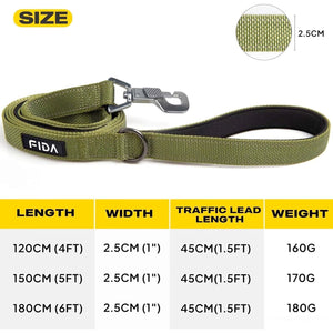 Fida Heavy Duty Dog Leash - 4ft - blue