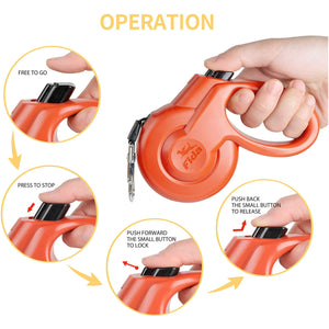 Fida Retractable Dog Leash Heavy Duty (Styleash Series) - XS (3m / 10ft) - blue