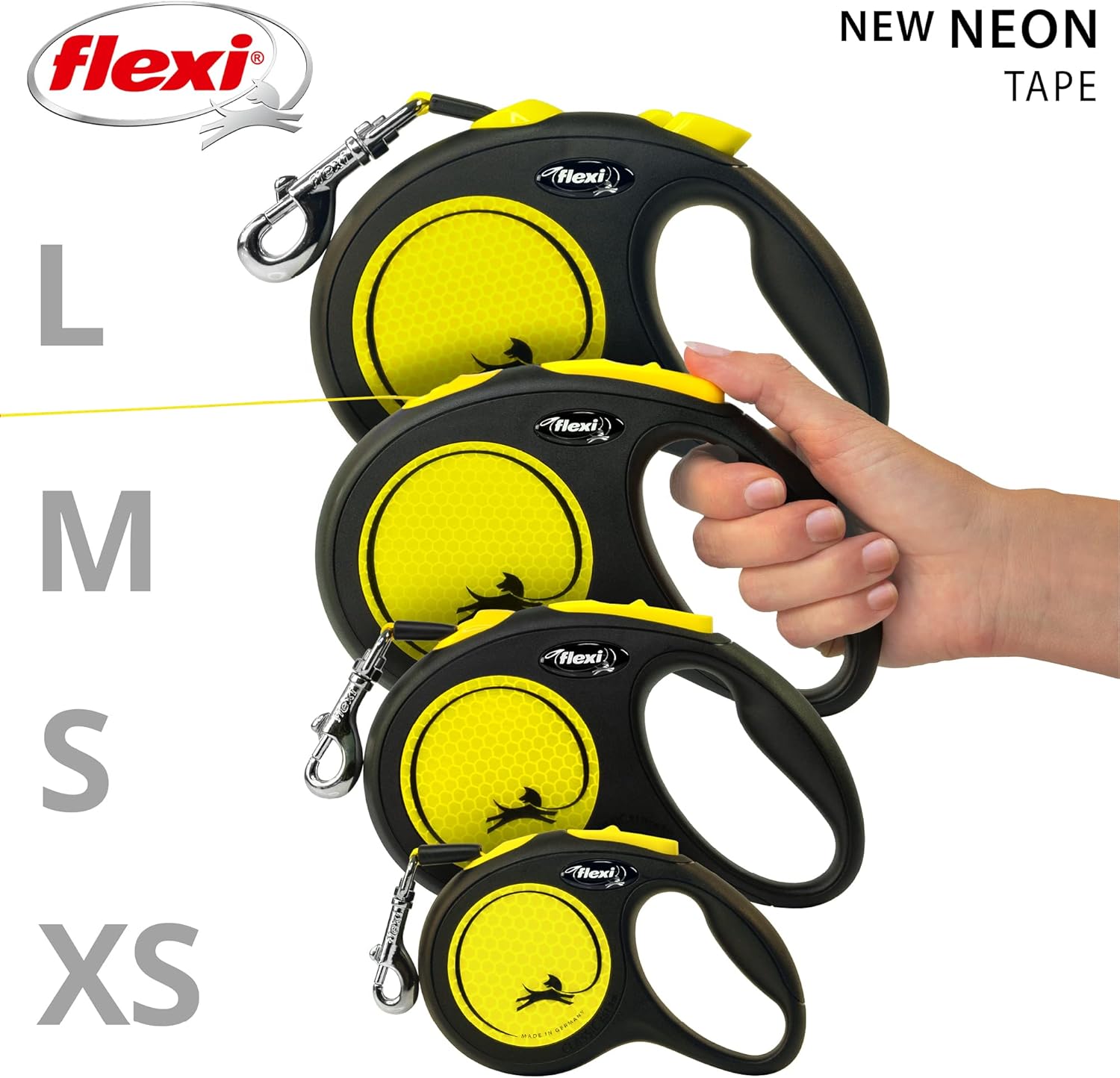 Flexi New Neon Yellow Tape[Length - 5M, Size - M]