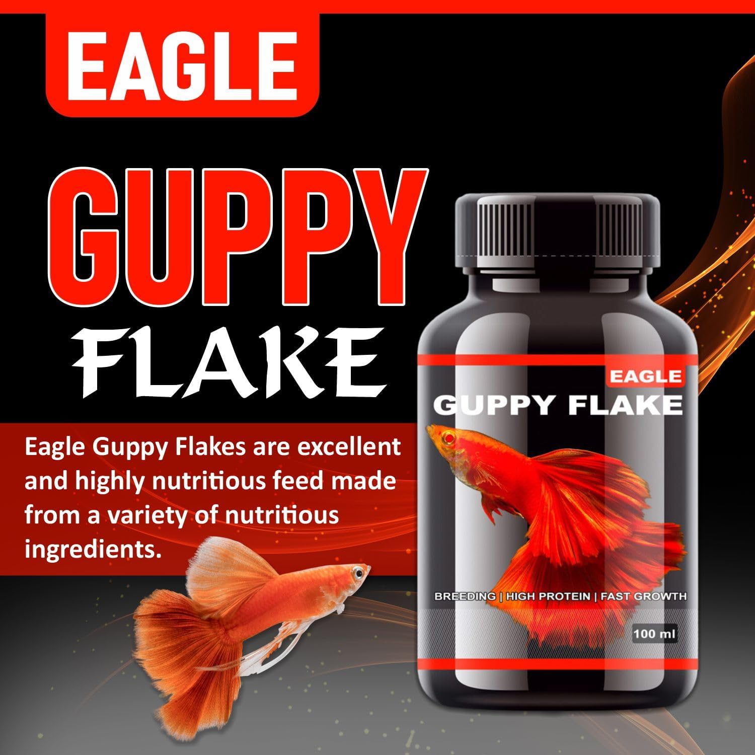 Horizone Eagle Guppy Flakes - 100ml