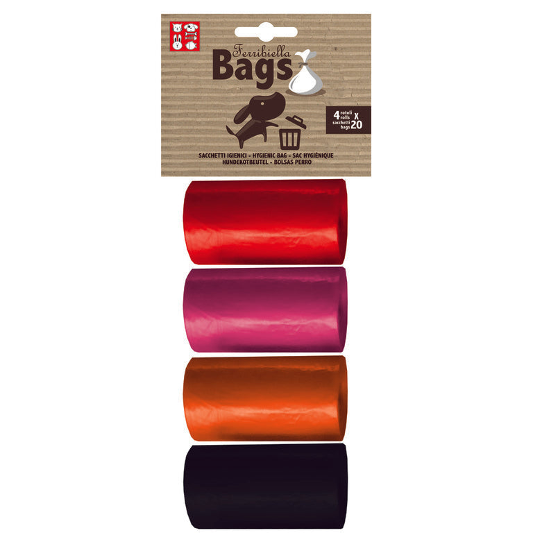 Hygienic Poop Bag Rolls (4 rolls) – Pink