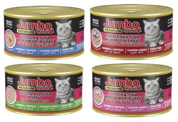 Jumbo Catz Premium 170g - Chicken and Tuna with Shrimp in Gravy 170G
