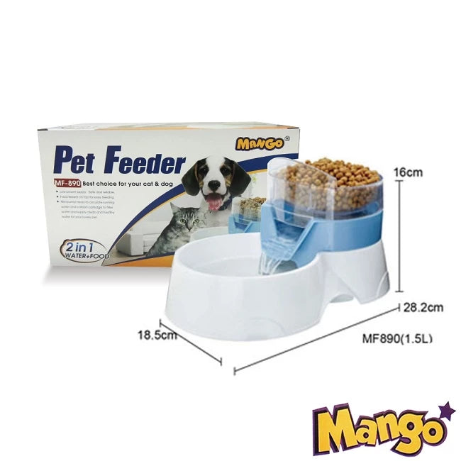 KW Zone Mango Pet Food & Water Feeder (2in1)-MF-890