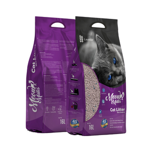 Meow Mates Bentonite Cat Litter - Lavender Scent 16L/10kg