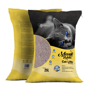 Meow Mates Bentonite Cat Litter - Lemon Scent 25L/20kg