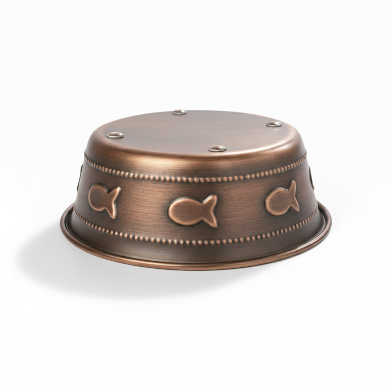 Premium Bowl Fish Embossed – Antique Copper - 260 ML