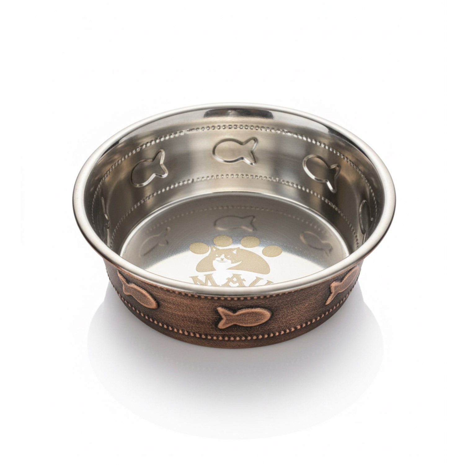 Premium Bowl Fish Embossed – Antique Copper - 260 ML