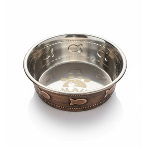 Premium Bowl Fish Embossed – Antique Copper - 260 ML