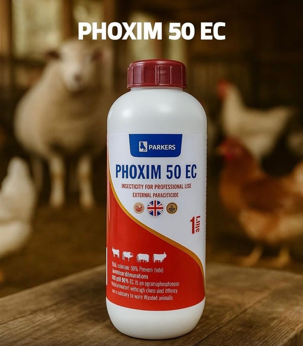 Phoxim 50 EC – High-Potency External Parasiticide for Livestock & Poultry 1Liter