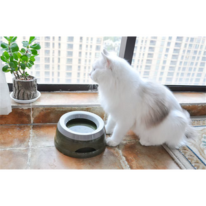 Pado Classic Round Anti Spill Pet Bowl 15.3×18.9×8cm-Green