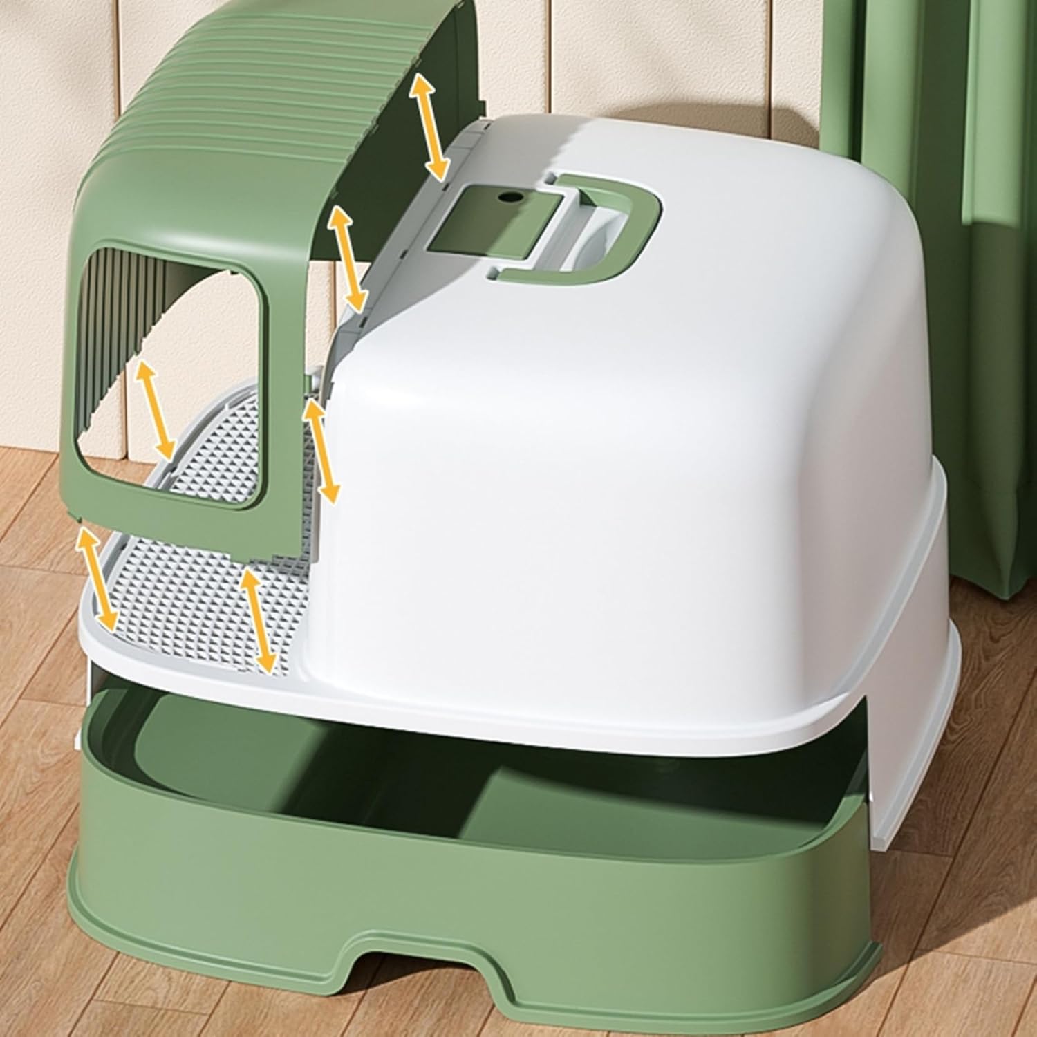 Pado Claws Cat Litter Box  57.6*52.8*38cm-Green