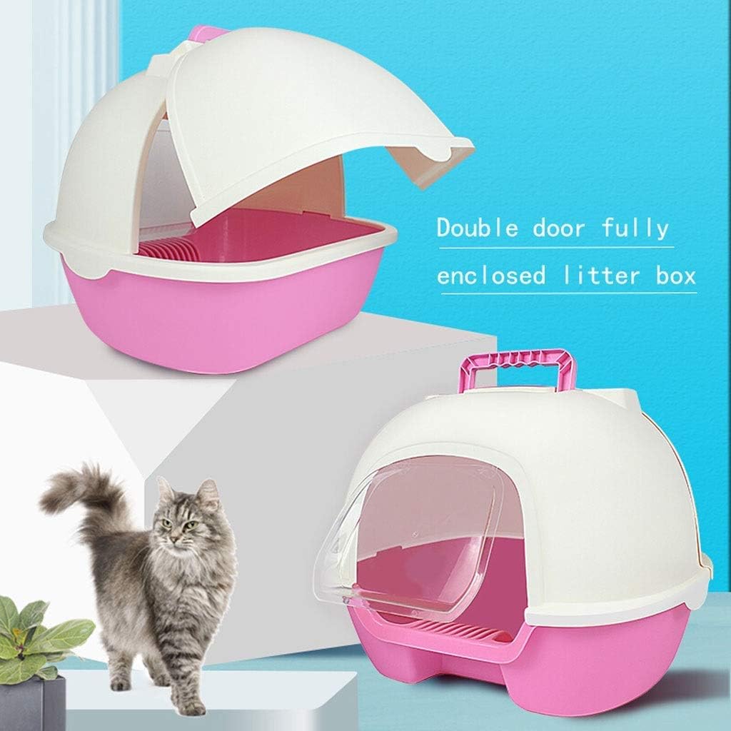 Pado Enclosed Cat Litter Box  50*41*39cm-Pink