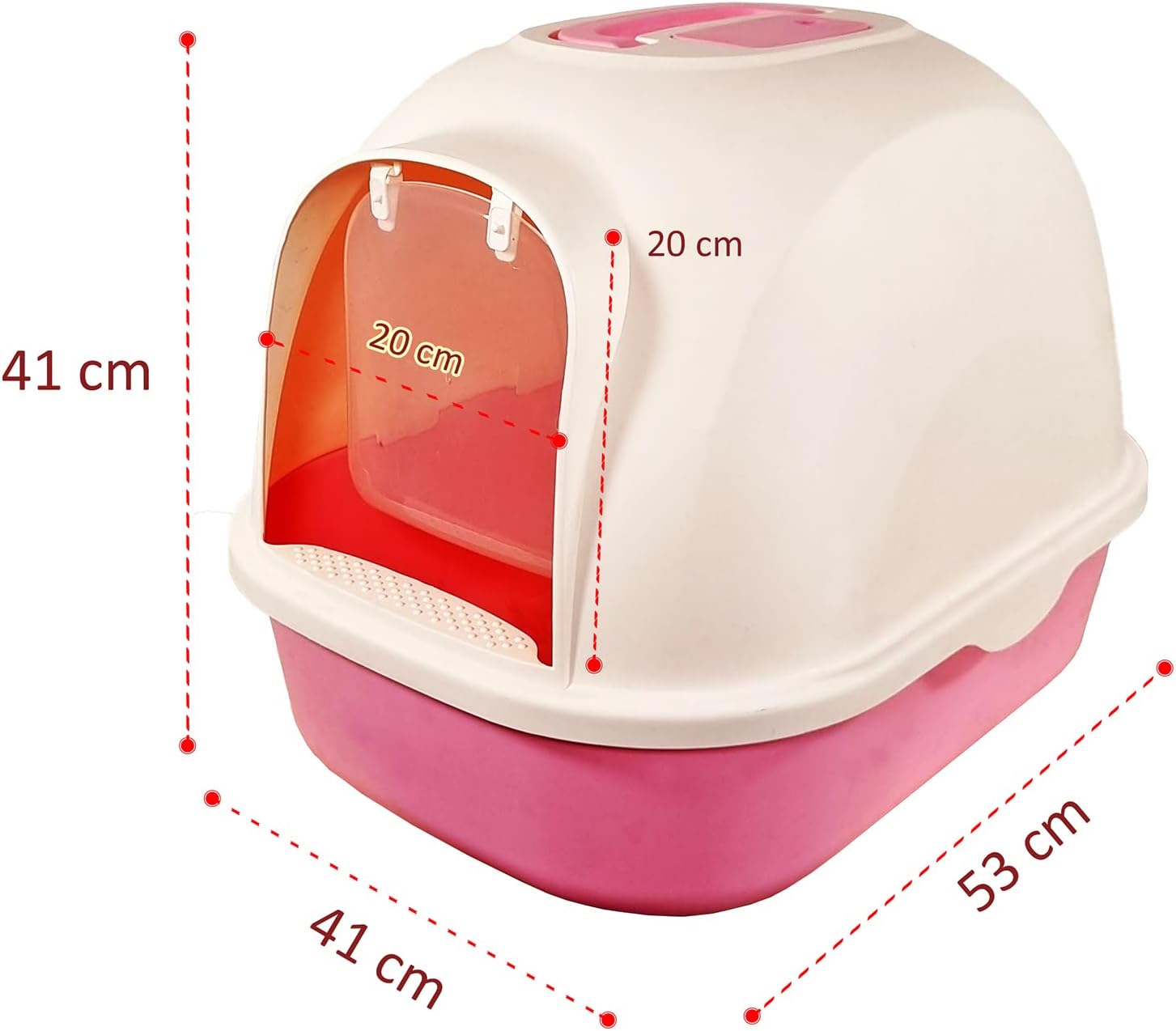 Pado Hoodie Cat Litter Box 53*41*41cm-Red