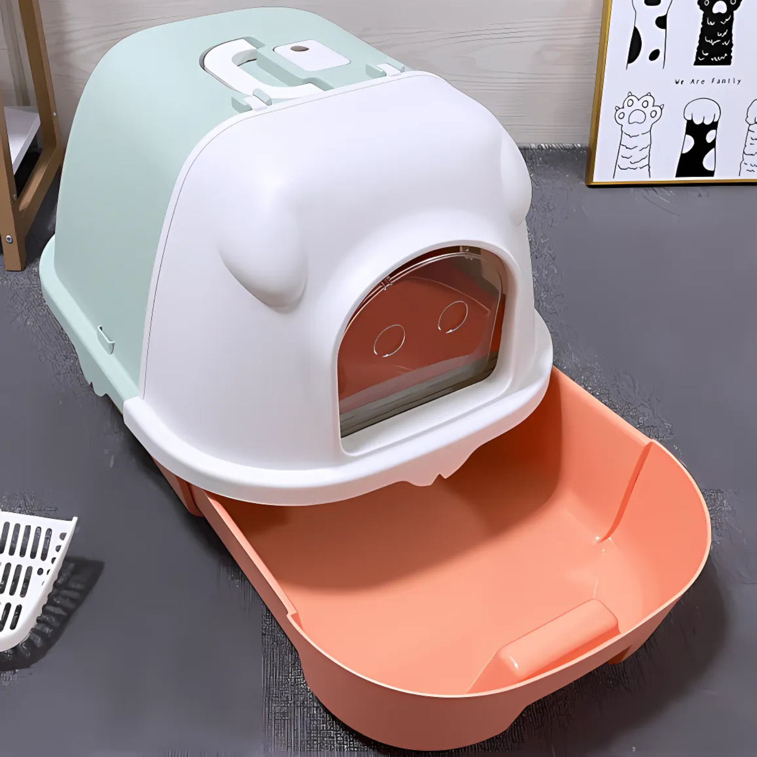 Pado Meow Cat Litter Box 53*41*38cm-Green