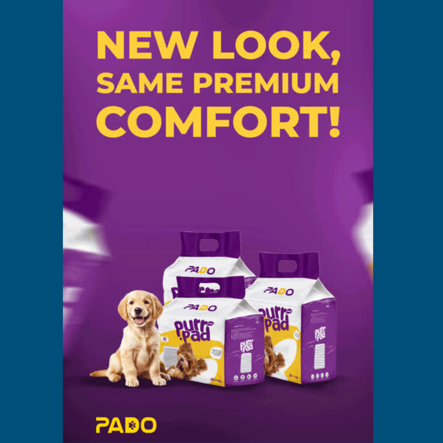 Pado Pet Pad - Advanced Layer Protection[Dimension - 60 x 60cm, Count - 40]