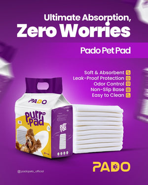 Pado Pet Pad - Advanced Layer Protection[Dimension - 60x90cm, Count - 40]