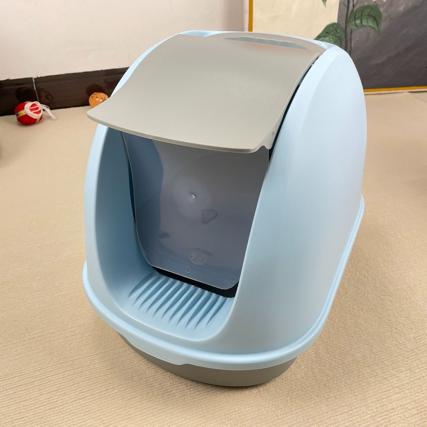 Pado Portable Cat Litter Box  56*39*42cm-Blue