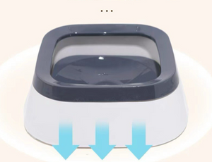 Pado Square Anti Spill Pet Bowl 21x21x7.8cm[1000ml] -Rose Red
