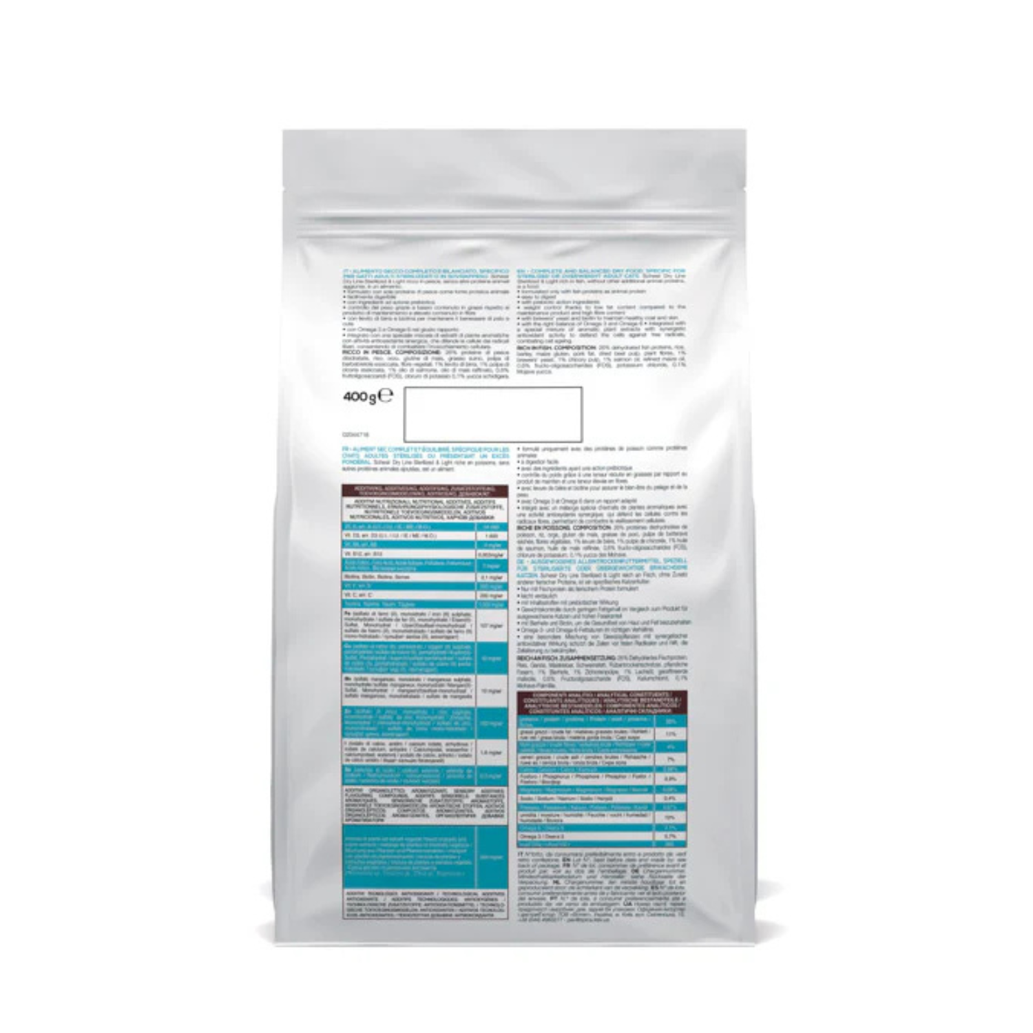 Schesir Cat Dry Food-Sterilized & Light-Fish 400g