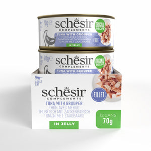 Schesir Complements Cat Wet Food  in Jelly Can- Tuna With Grouper 70g [MOQ:12pcs]