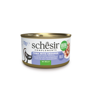 Schesir Complements Cat Wet Food  in Jelly Can- Tuna With Grouper 70g [MOQ:12pcs]