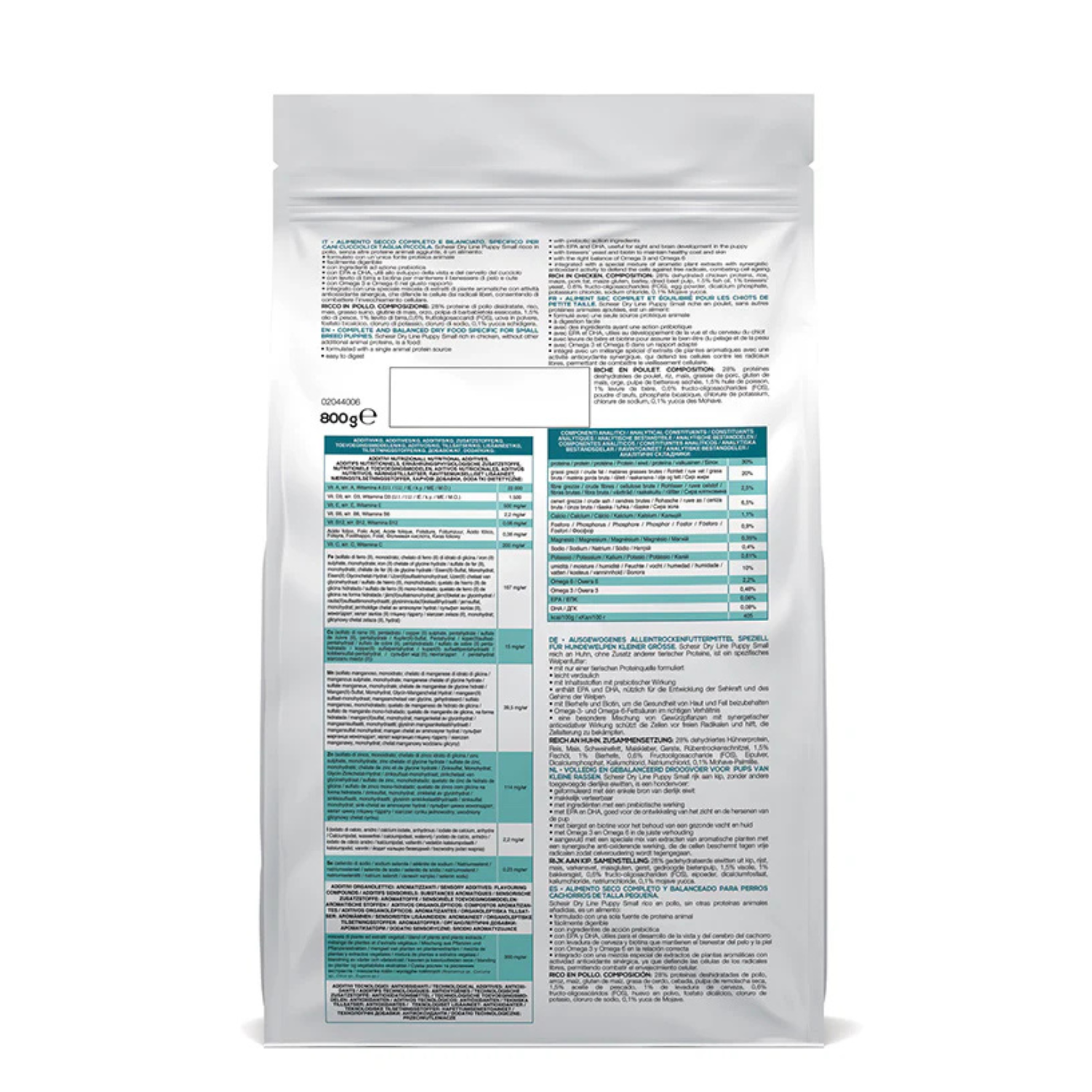Schesir Dog Dry Food Puppy Chicken-Small 800g[Weight - 800g]