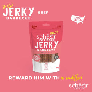 Schesir Grain-Free Dog Snacks Jerky 145g - BBQ Beef