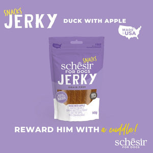 Schesir Grain-Free Dog Snacks Jerky 145g - Duck with Apple