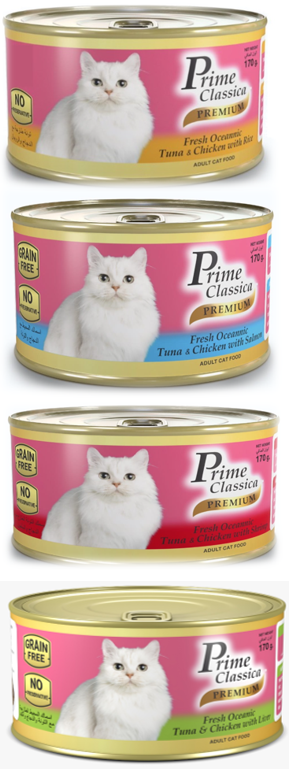 PRIME CLASSICA PREMIUM 170G - FRESH OCEANIC TUNA & CHICKEN WITH SALMON