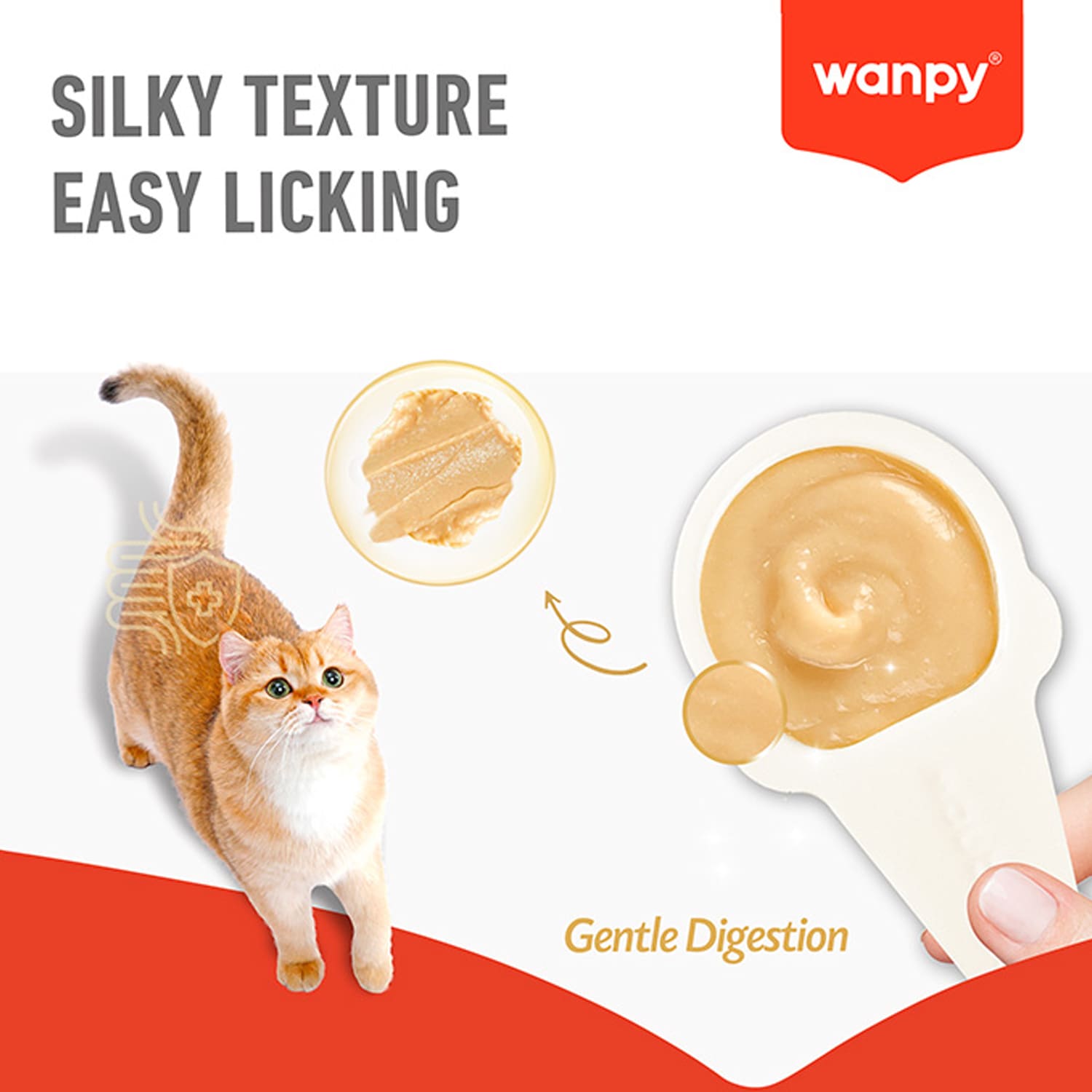 WANPY Lickable Cream Spoon – Salmon For Cat – (16g x 10pcs/box)