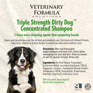 Synergy Labs Veterinary Formula Solutions Triple Strength Dirty Dog Concentrated Shampoo 17oz - 503ml