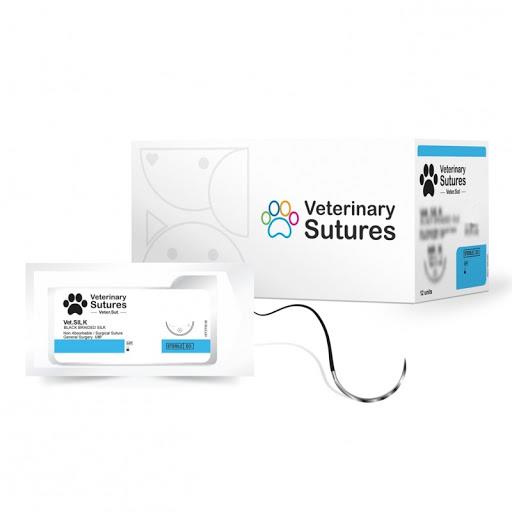 VET-SILK 3-0, 3/8 19MM REVERSE CUTTING 75CM