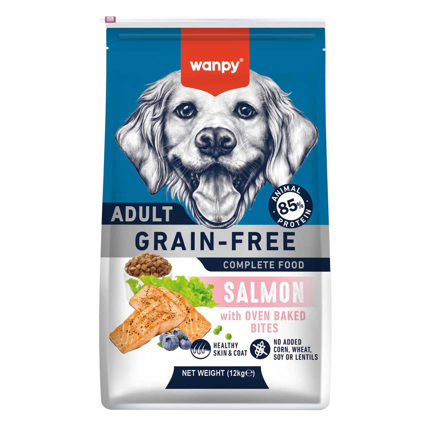 WANPY Grain Free Complete Food For Dog – Salmon Recipe - 1.5Kg