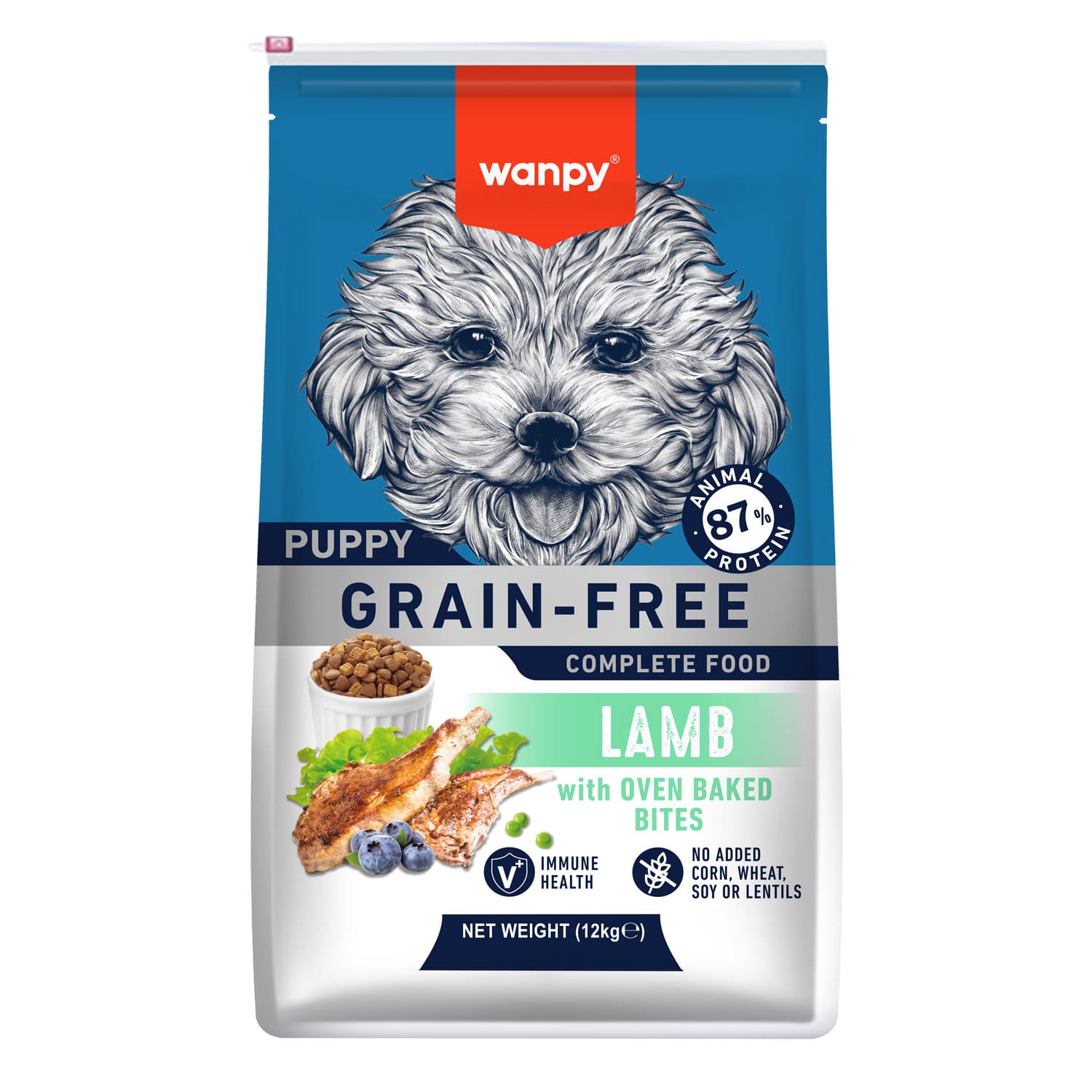 WANPY Grain Free Complete Food For Puppy – Lamb Recipe - 1.5Kg