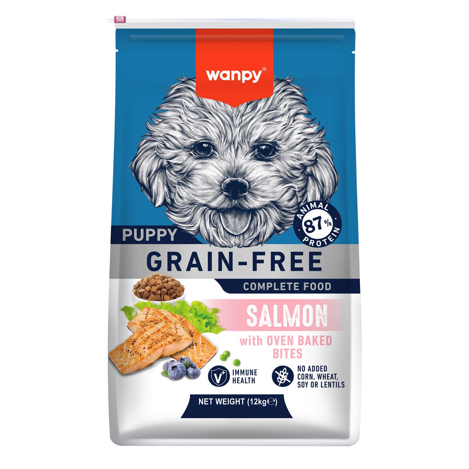 WANPY Grain Free Complete Food For Puppy – Salmon Recipe - 1.5Kg