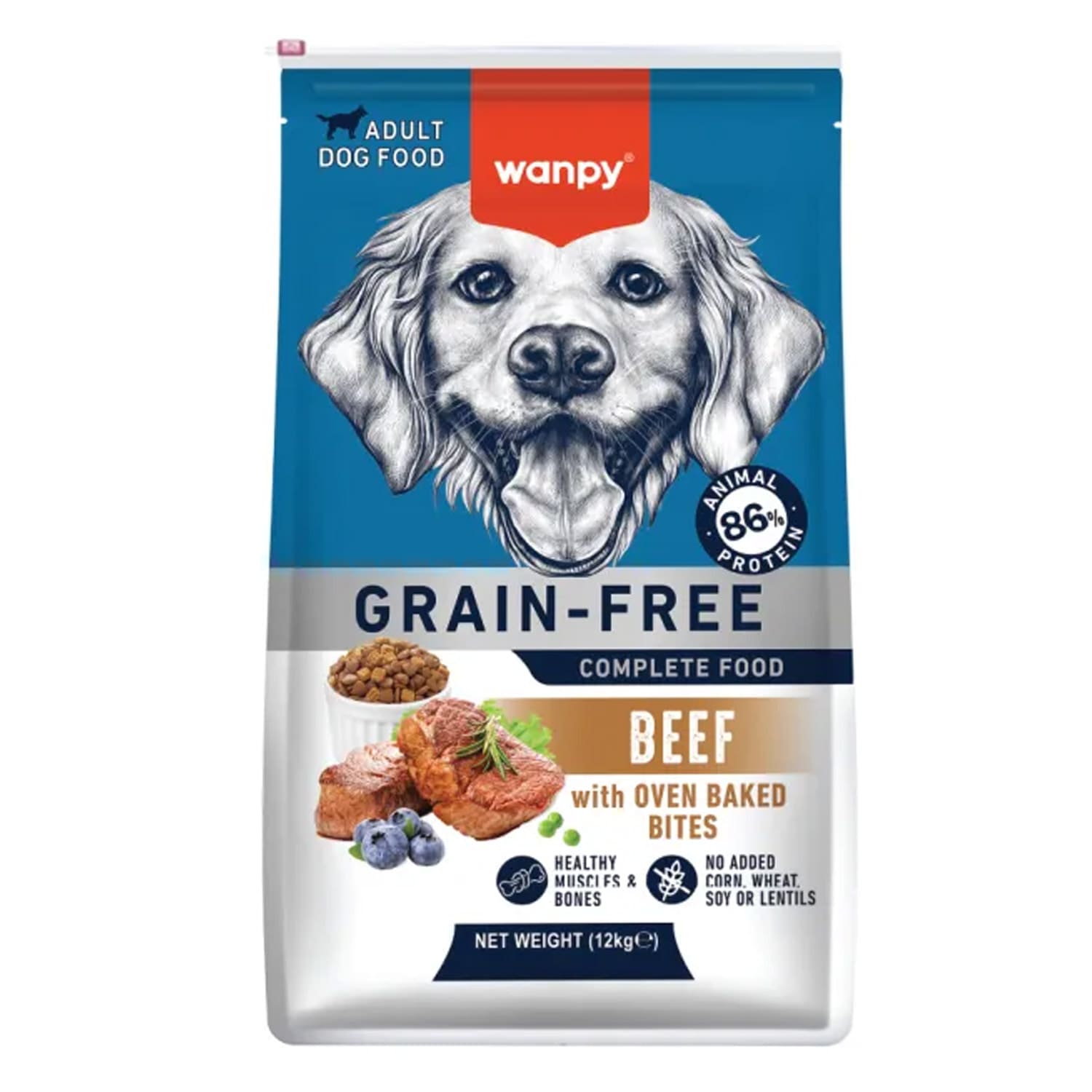 Wanpy Grain Free Complete Food for Adult Dog – Beef Recipe - 1.5Kg