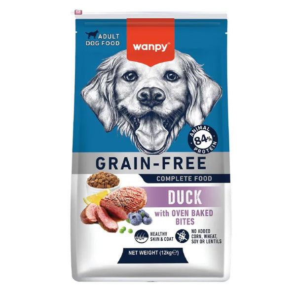 Wanpy Grain Free Complete Food for Adult Dog – Duck Recipe - 12Kg