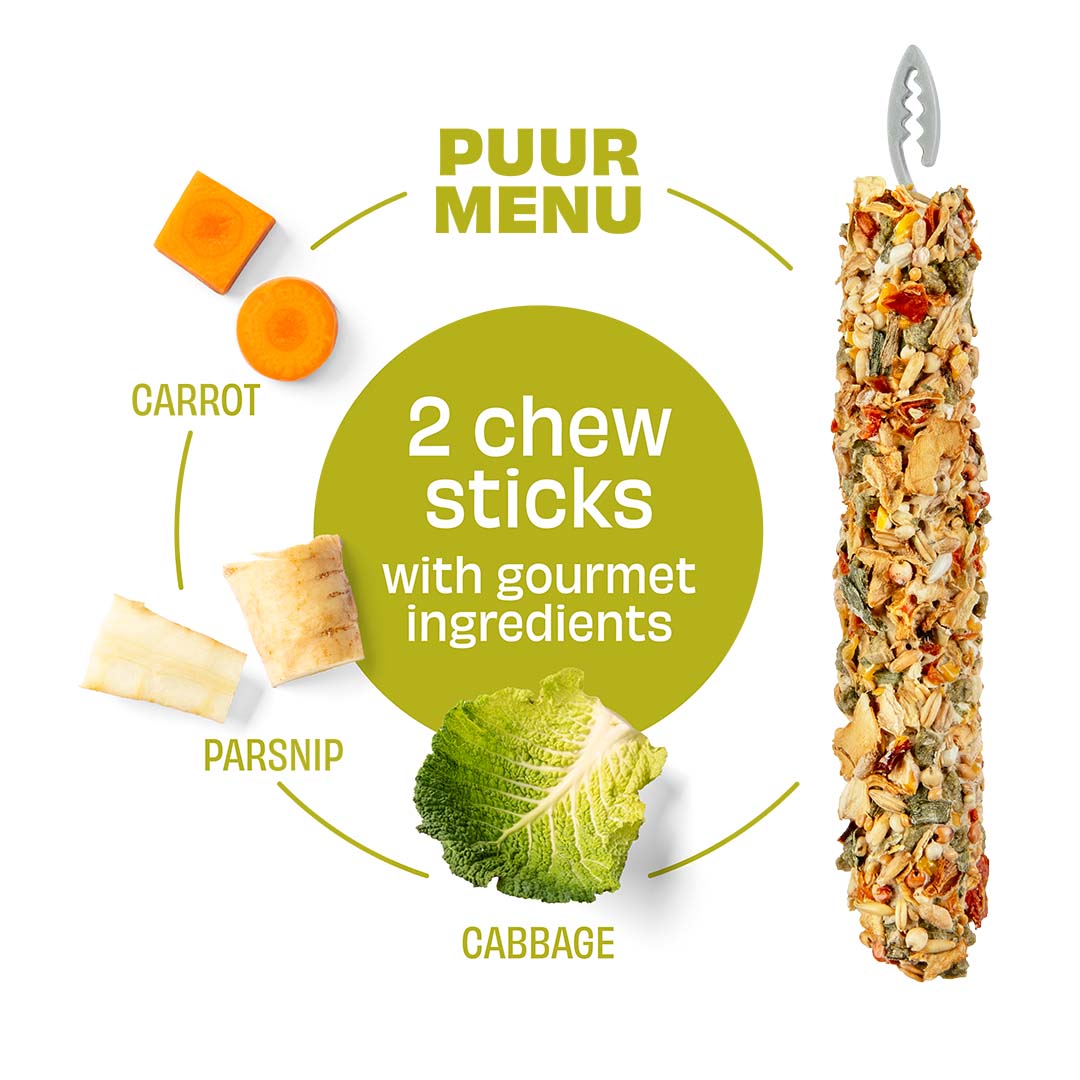 Witte Molen Chew Sticks With Parsnip & Cabbage For Rabbit & Small Animals - [Weight - 90g]