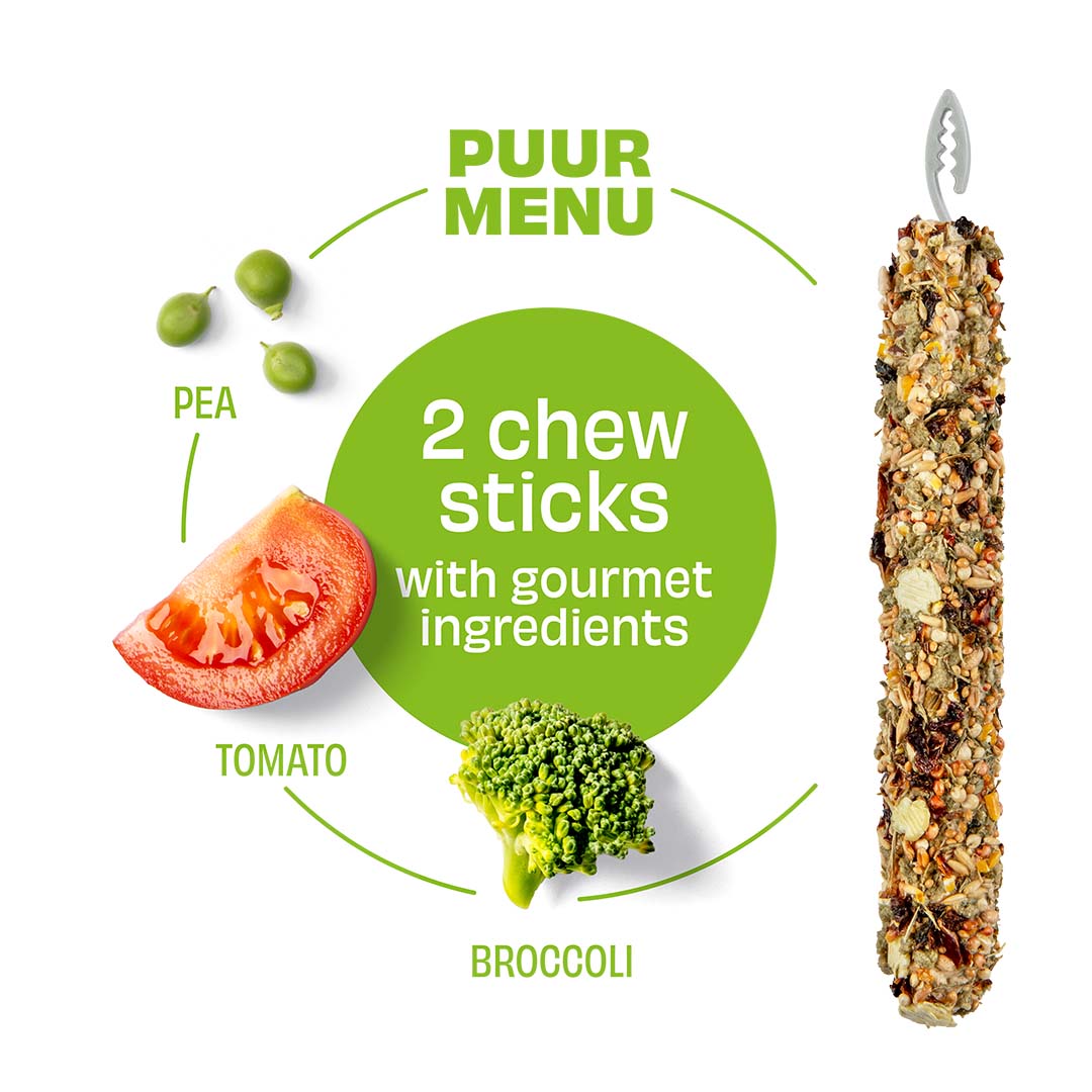 Witte Molen Chew Sticks With Pea & Tomato For Rabbit & Small Animals - [Weight - 180g]