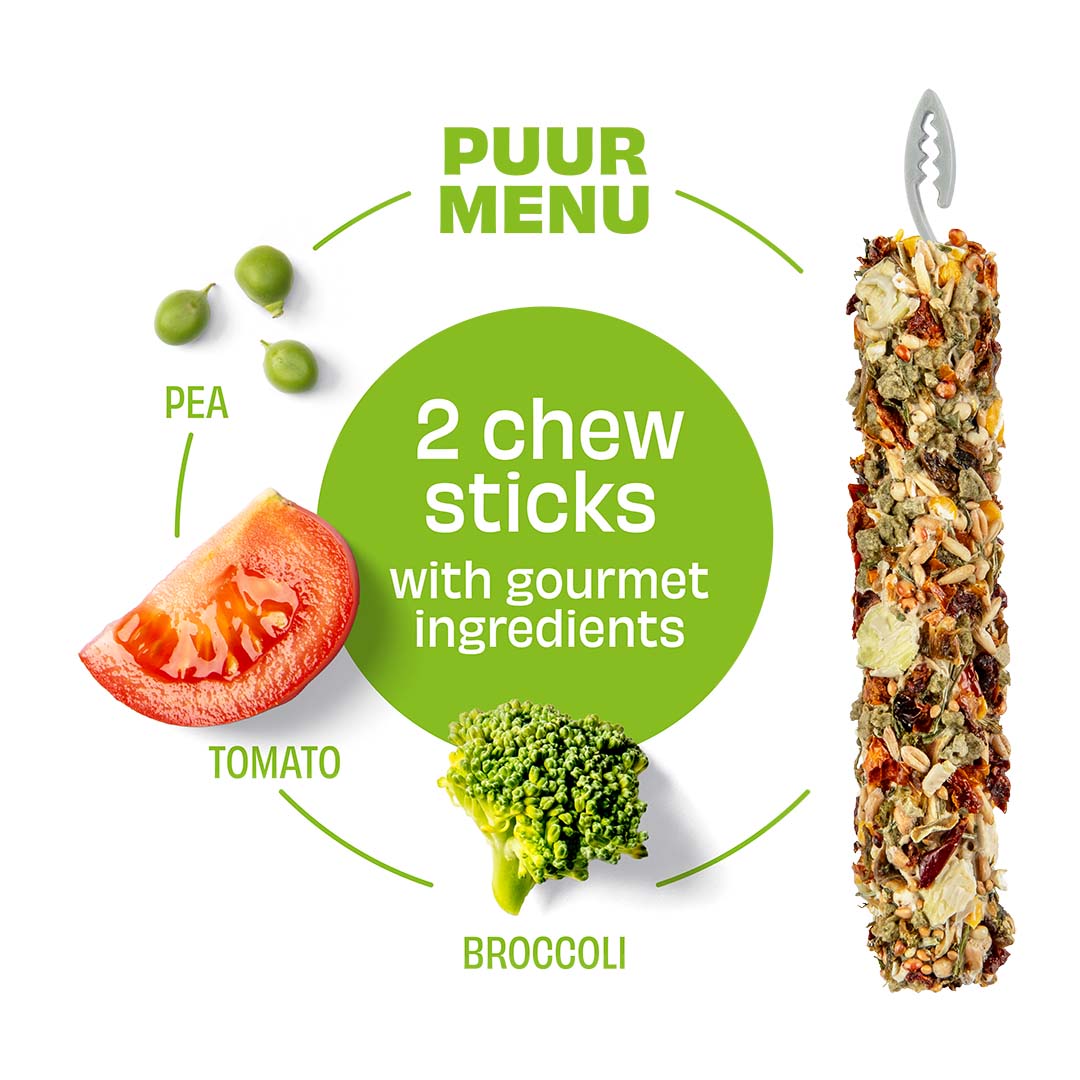 Witte Molen Chew Sticks With Pea & Tomato For Rabbit & Small Animals - [Weight - 90g]