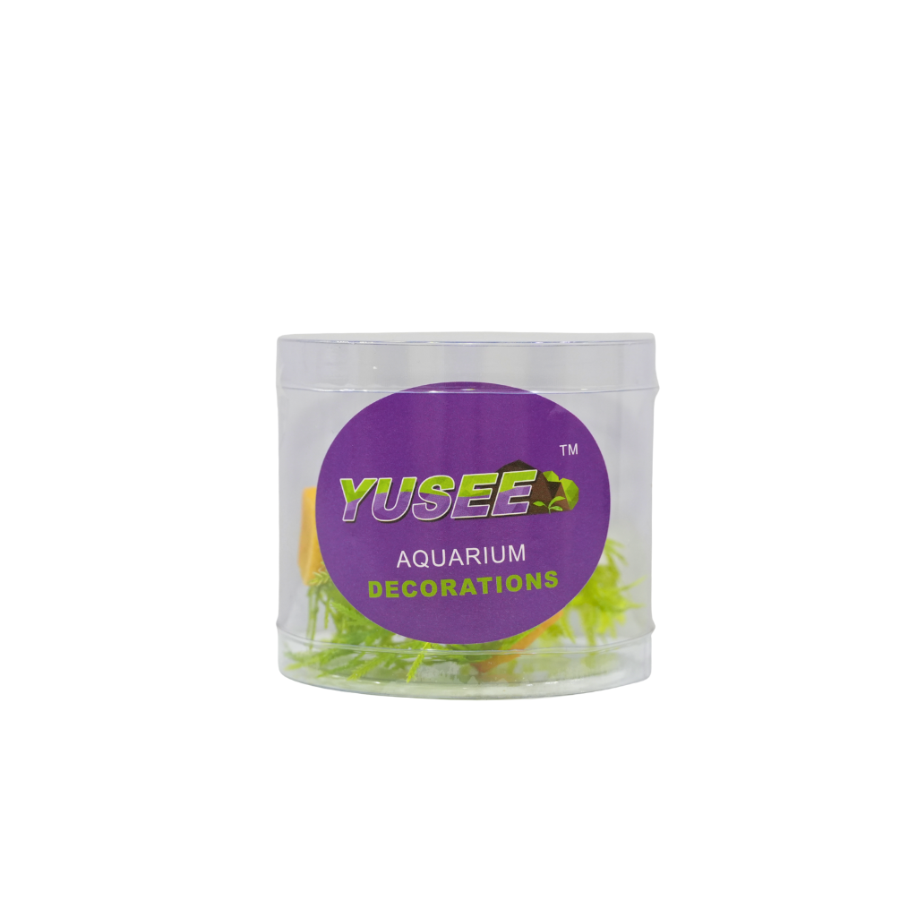 Yusee Aquarium Decorations - Artificial Plant 70602A-3 [Height:3"]