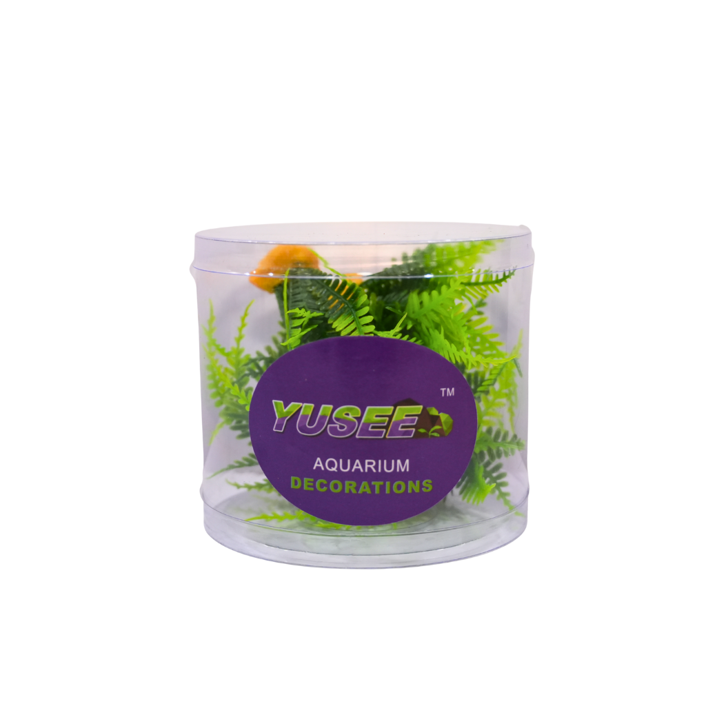 Yusee Aquarium Decorations - Artificial Plant YS-70505-4 [Height:4"]
