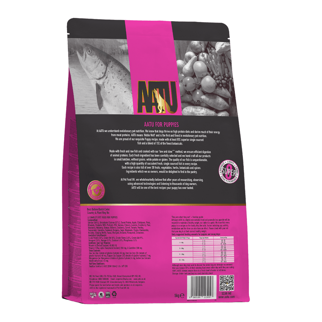 AATU For Puppies Salmon Dry Puppy Food - 5kg - Shopivet.com