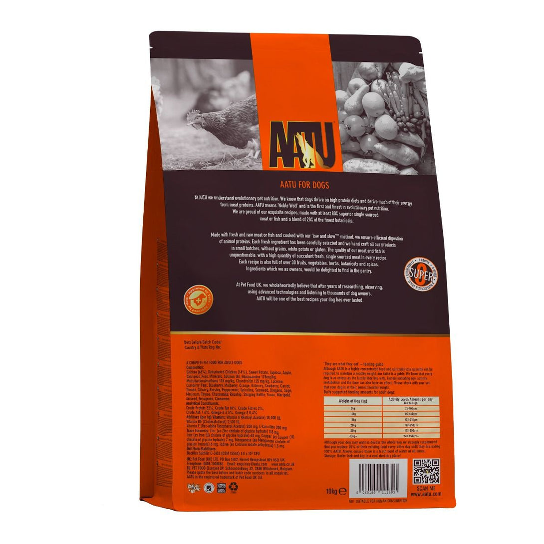 AATU Free Run Chicken Dry Dog Food - 10kg - Shopivet.com
