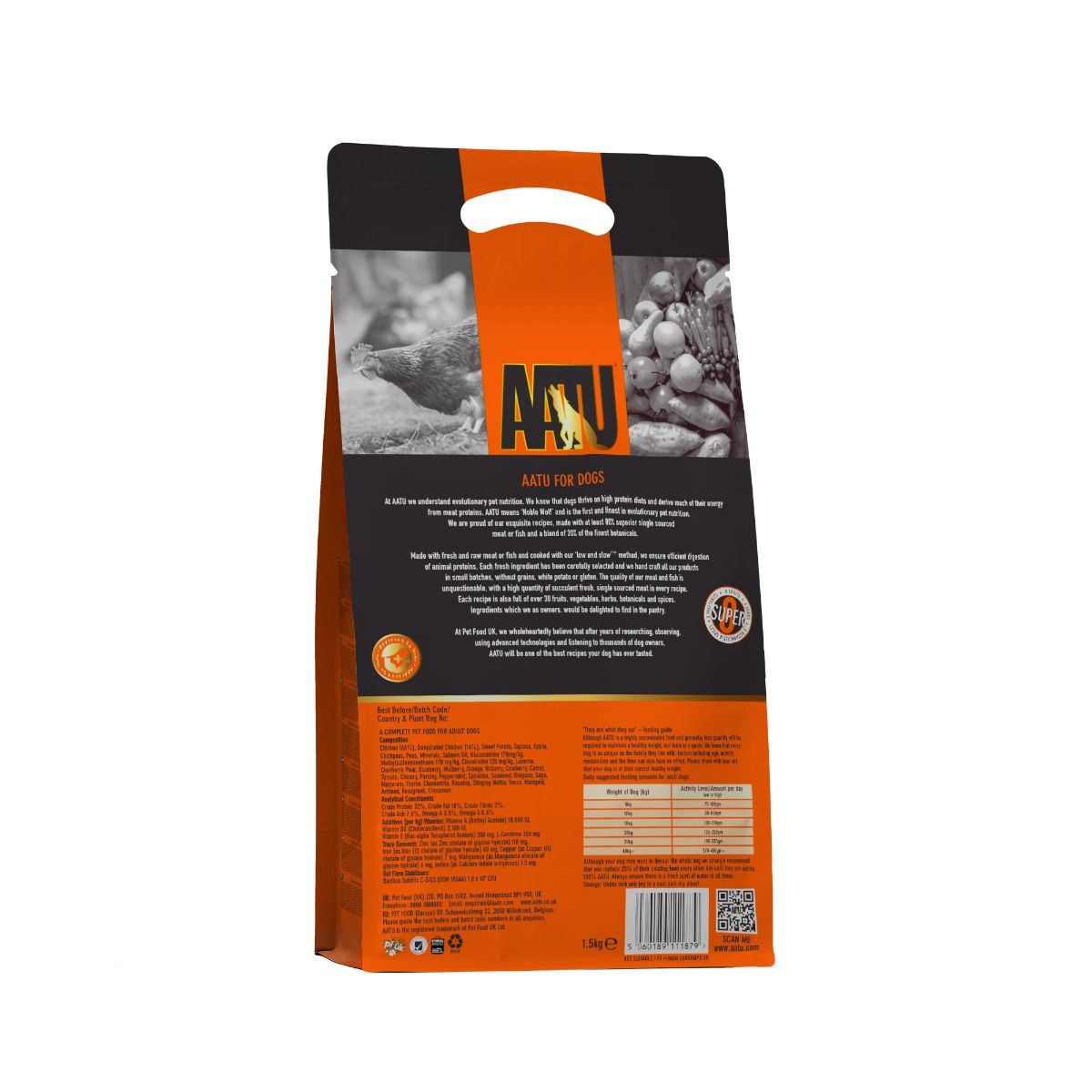 AATU Free Run Chicken Dry Dog Food - 1.5kg - Shopivet.com