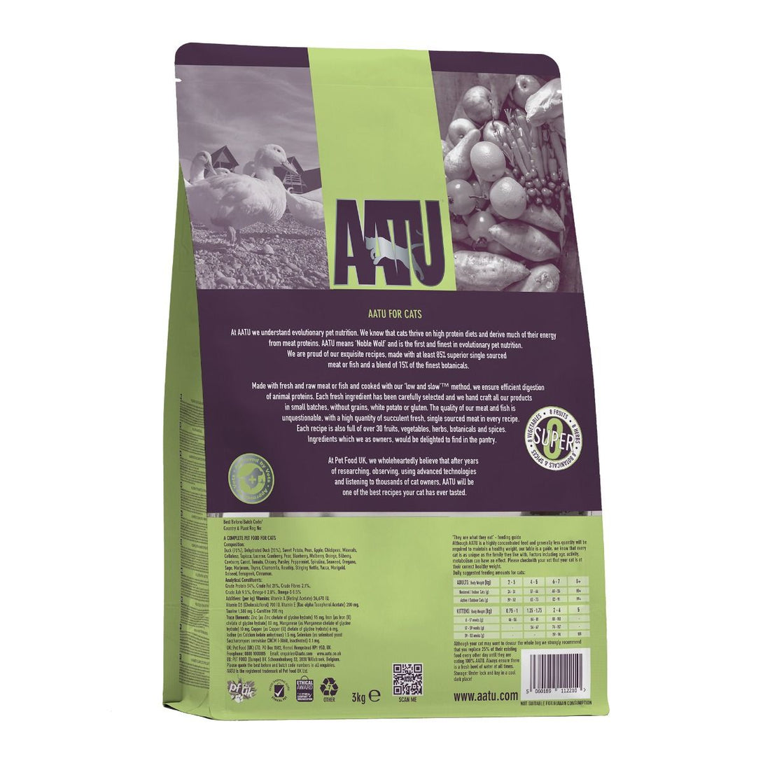 AATU Free Run Duck Dry Cat Food 3kg - 3kg - Shopivet.com