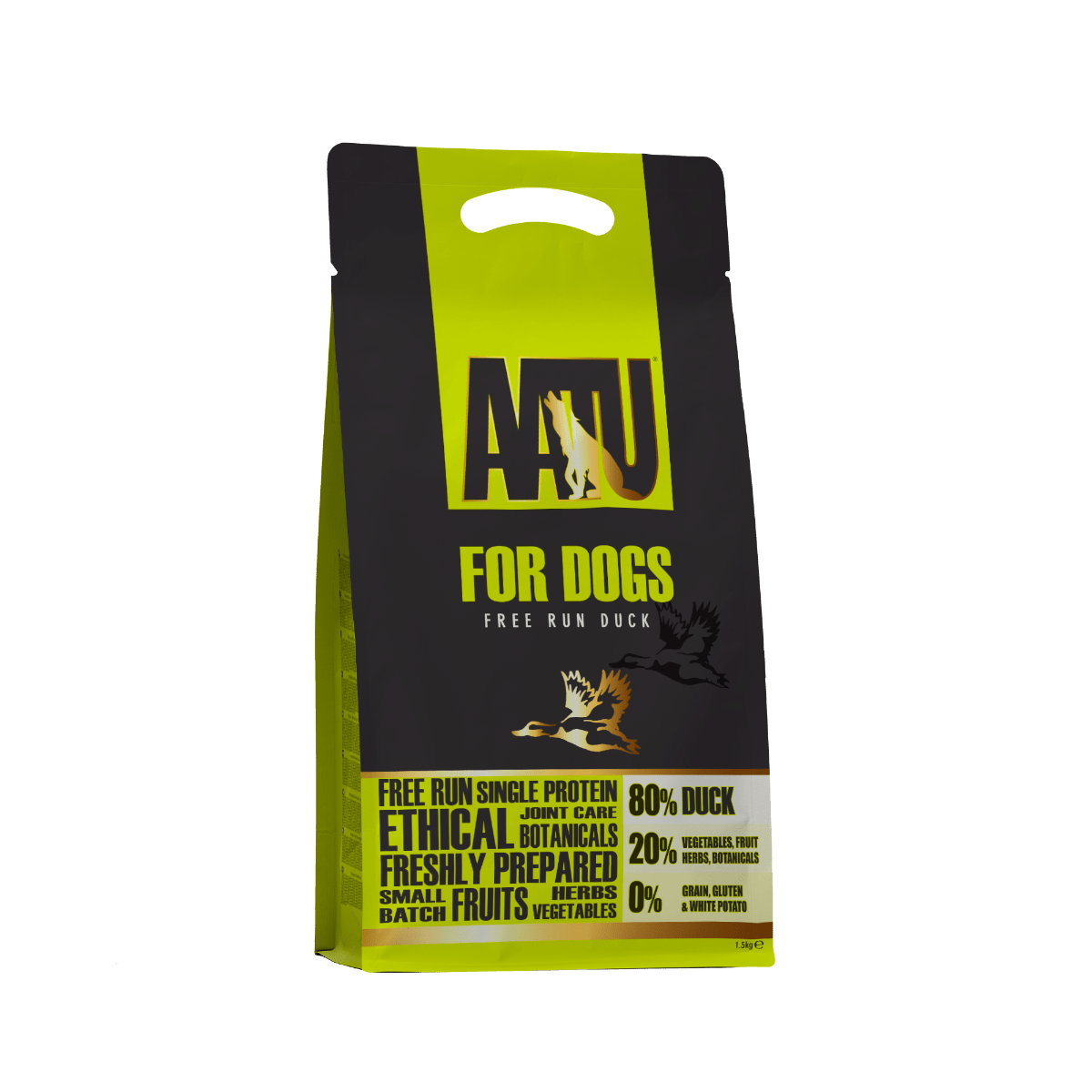 AATU Free Run Duck Dry Dog Food - 1.5kg - Shopivet.com