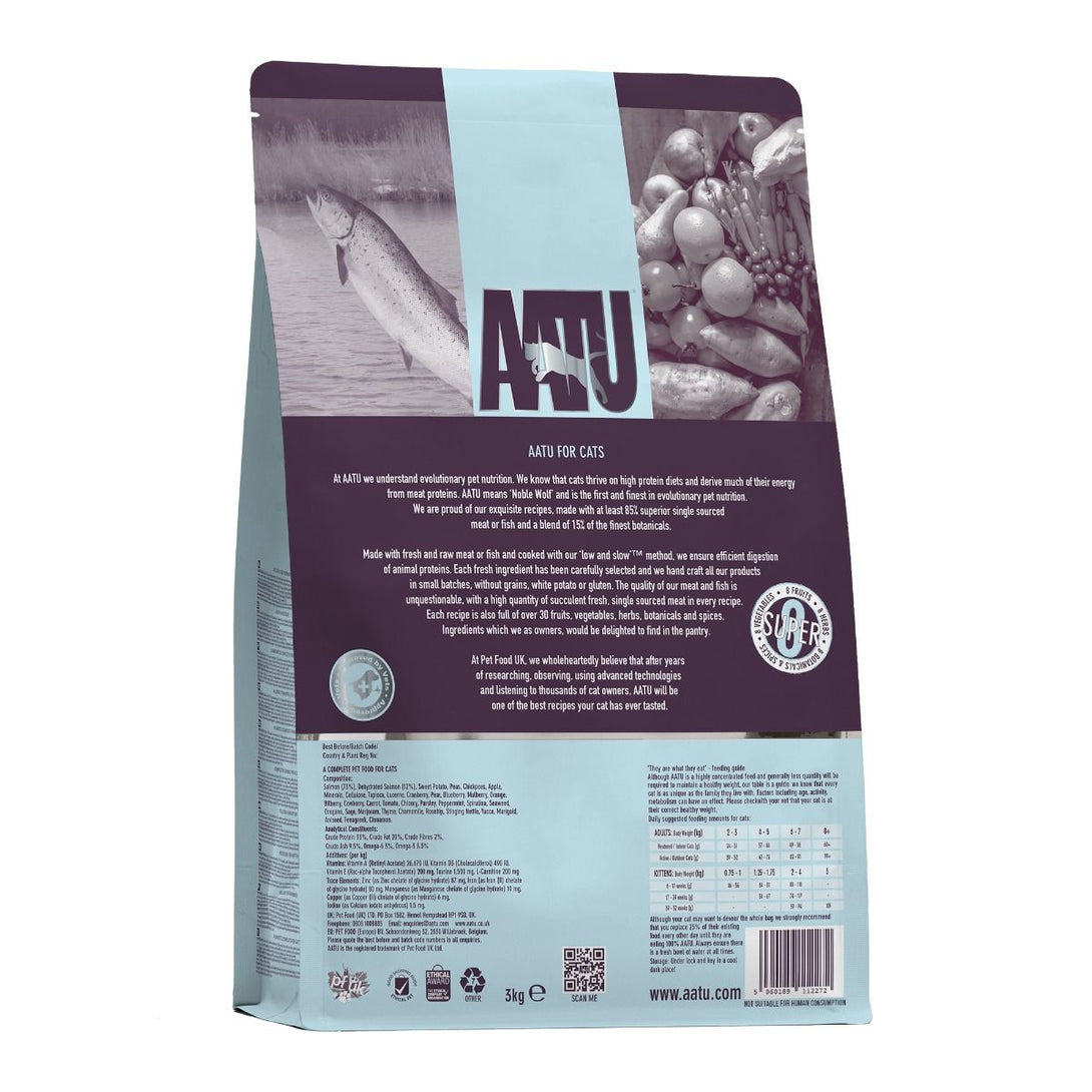 AATU Free Run Salmon Dry Cat Food 3kg - 3kg - Shopivet.com