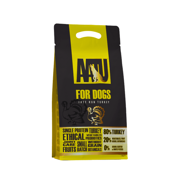 AATU Free Run Turkey Dry Dog Food - 1.5kg - Shopivet.com