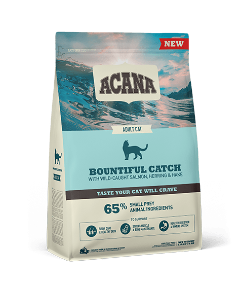 Acana Bountiful Catch Wild - Caught Salmon Herring & Hake Adult Dry Cat Food - 4.5kg - Shopivet.com